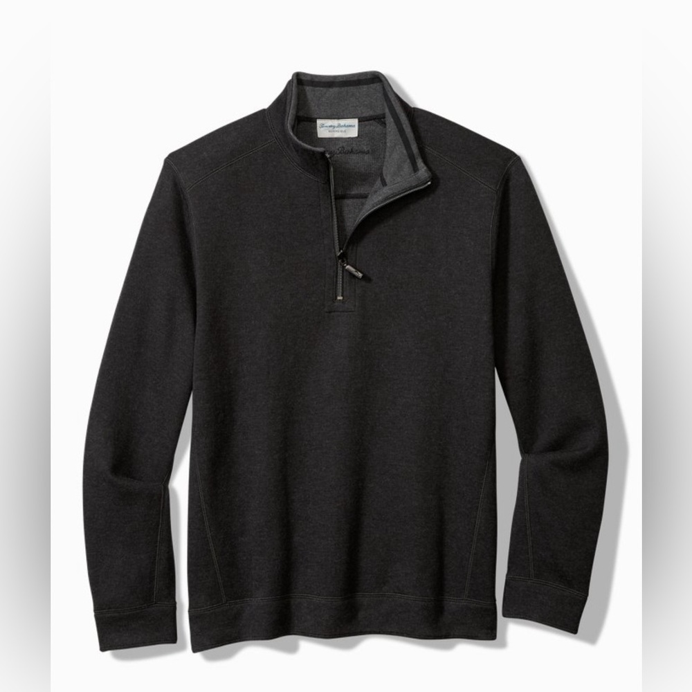 Tommy Bahama Flip Coast Reversible Half-Zip Sweatshirt - Picture 1 of 5